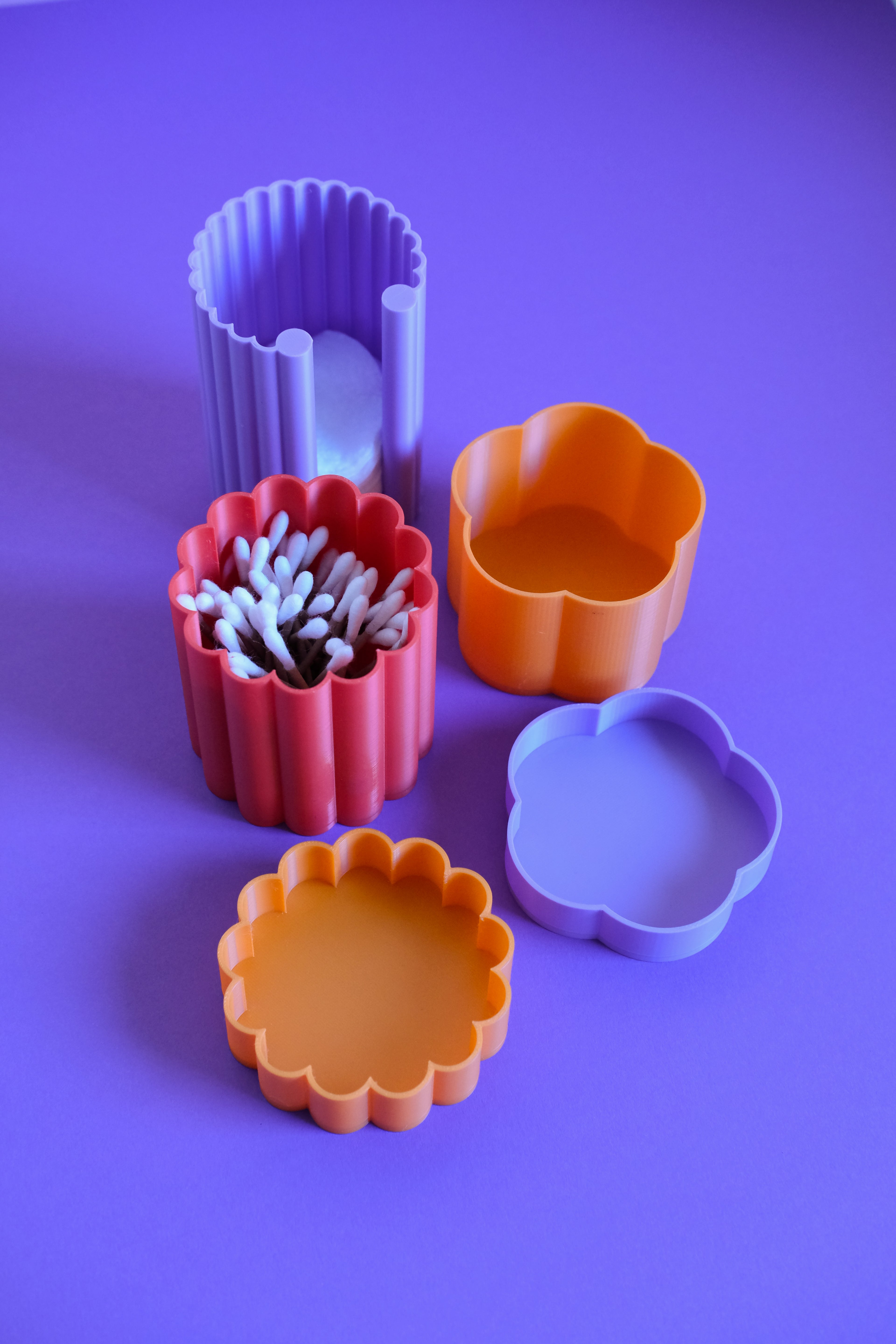 Cloud3 Bathroom Set - (Orange-Red-Purple)