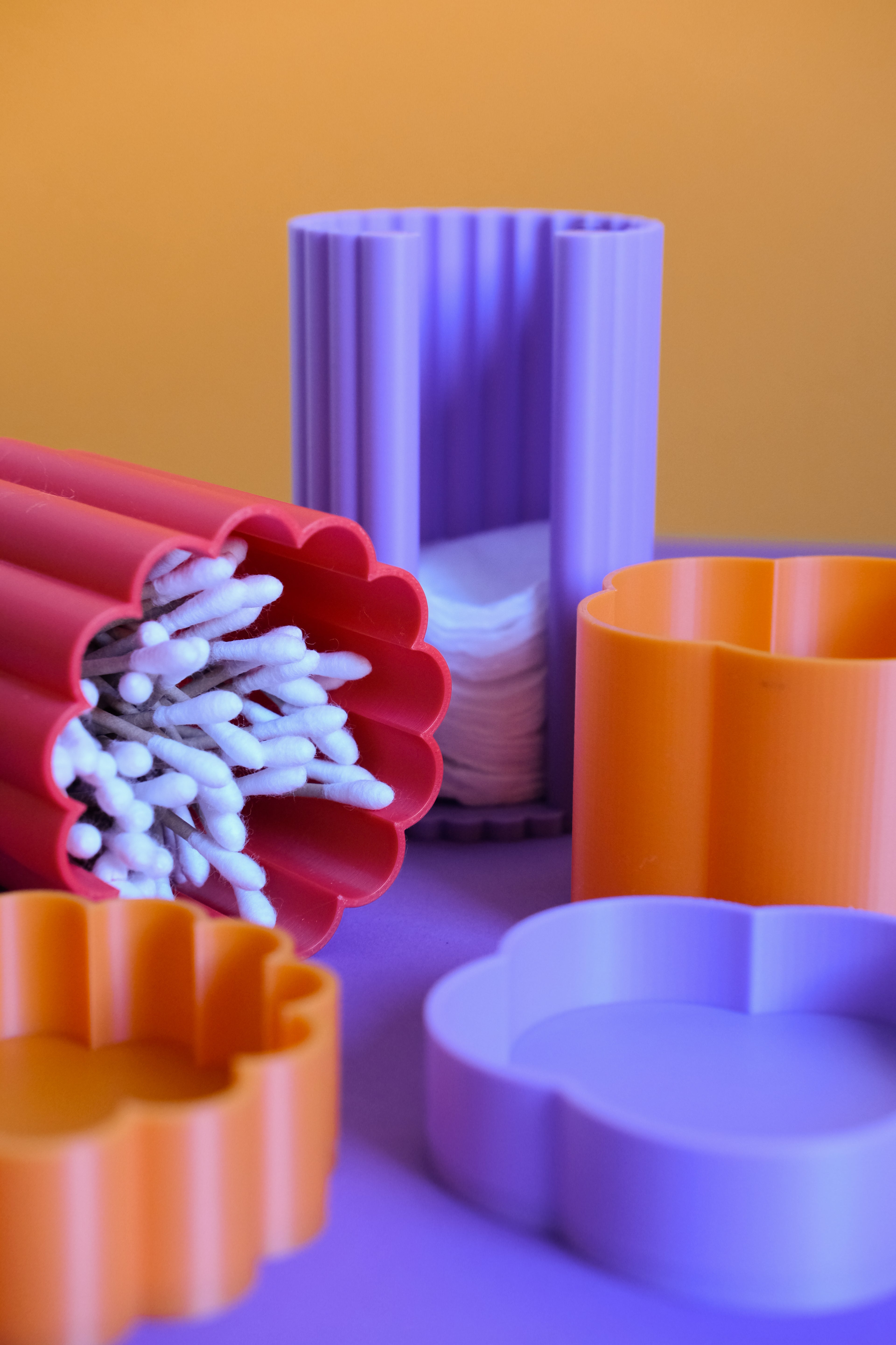 Cloud3 Bathroom Set - (Orange-Red-Purple)