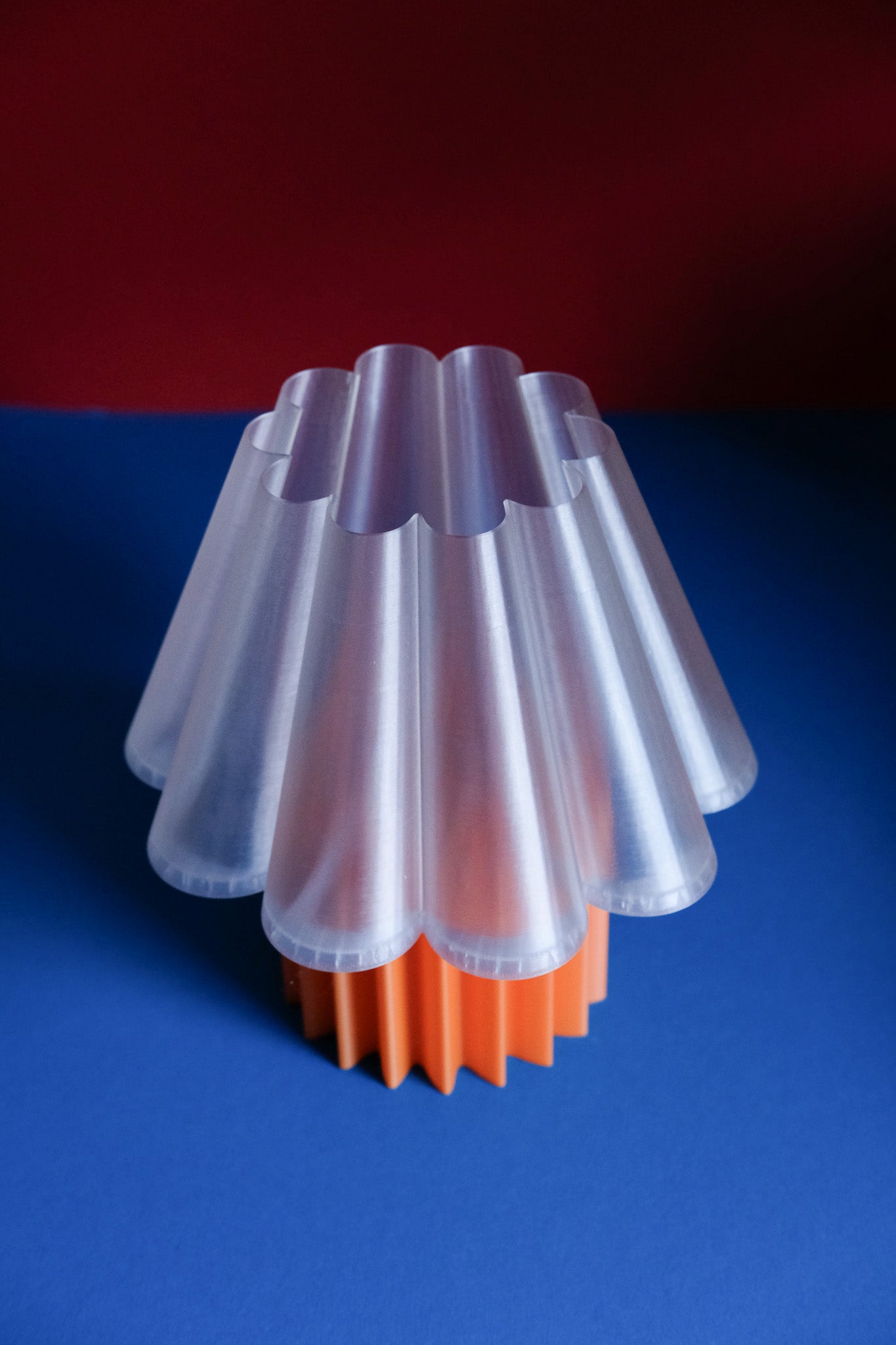 Mini Lamp Spiky Flower/ Transparent Orange