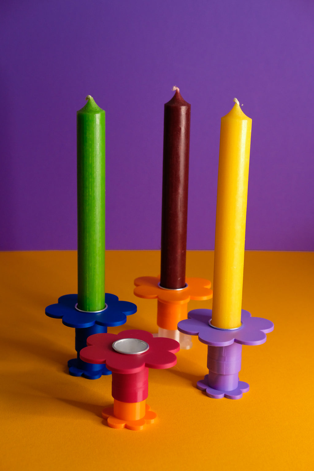 BLOOM - Candle Holder (Orange - Transparent)