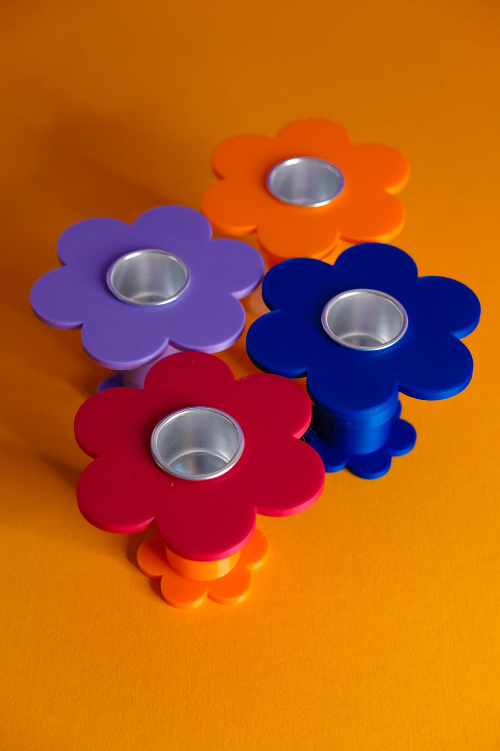 BLOOM - Candle Holder (Orange - Transparent)